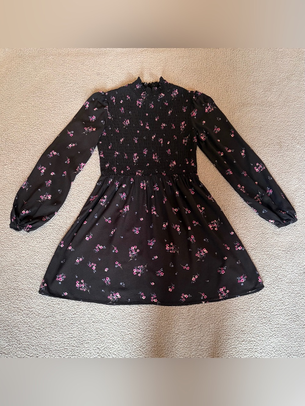 Cottage Coquette Romantic Dainty Smocked Babydoll Dress Size XS
